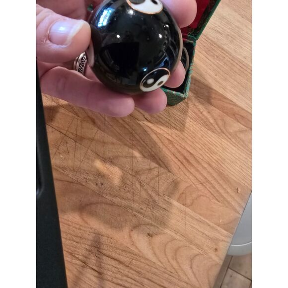 Baoding Balls Chinese Stress Balls Ying Yang Chimes w Box Meditation Black/White - Picture 3 of 4